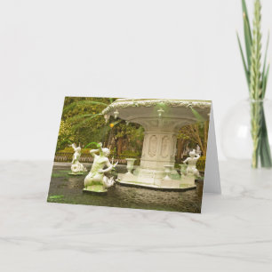 St Patrick's Day - Forsyth Fountain, Savannah, GA Card