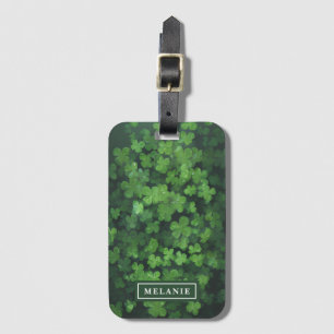 St. Patrick's Day Four-Leaf Clover Personalised Luggage Tag