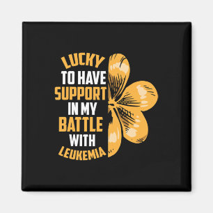 St Patricks Day Four Leaf Clover Raise Leukaemia A Magnet