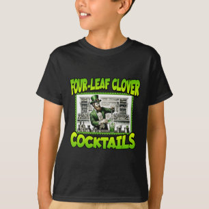 St Patricks Day Four Leaf Clover Tails St Paddys D T-Shirt