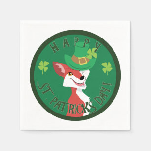 St. Patrick's Day Fox Napkin