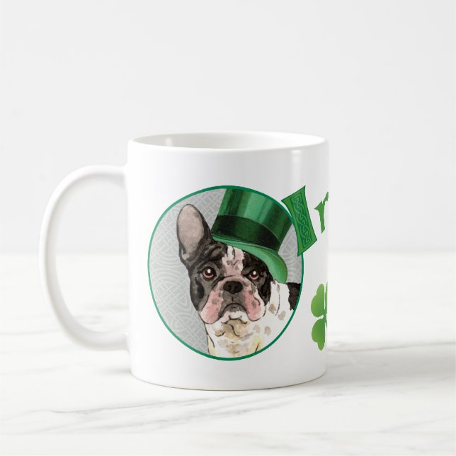 St. Patrick's Day French Bulldog Coffee Mug (Left)