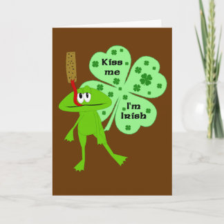 St. Patrick's Day Frog Card
