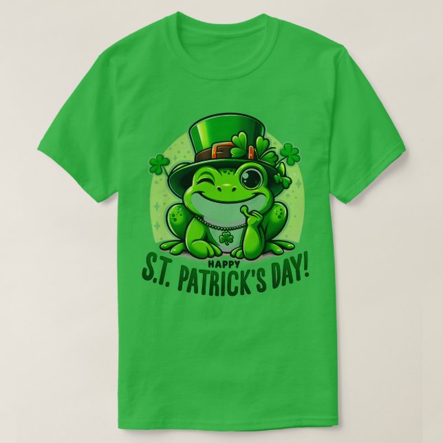 St Patricks Day Frog Face Saint Pattys Paddys Men  T-Shirt (Design Front)