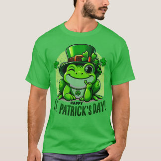 St Patricks Day Frog Face Saint Pattys Paddys Men  T-Shirt