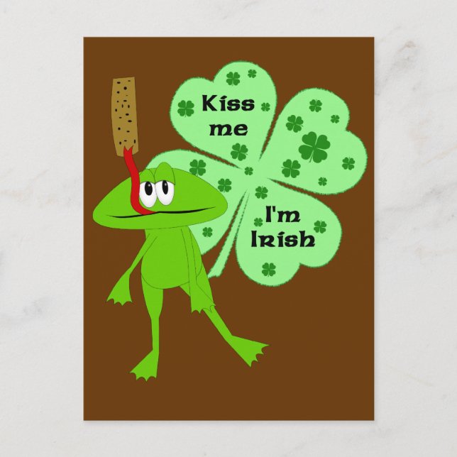 St. Patrick's Day Frog Postcard (Front)