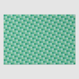 St. Patrick's Day Fun Adorable Green Chequerboard Tissue Paper