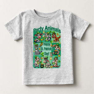 St. Patrick's Day Fun and Adorable "Party Animals" Baby T-Shirt