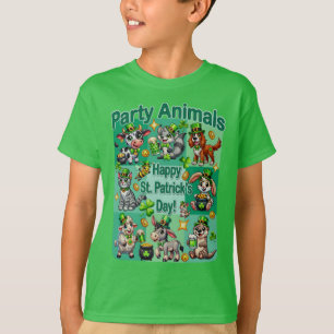 St. Patrick's Day Fun and Adorable "Party Animals" T-Shirt