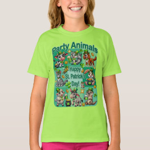 St. Patrick's Day Fun and Adorable "Party Animals" T-Shirt