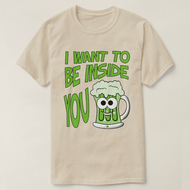 St. Patrick's Day Funny Green Beer Tee (Design Front)