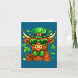 St. Patricks Day Funny Heifer Cow Shamrocks Men Wo Card
