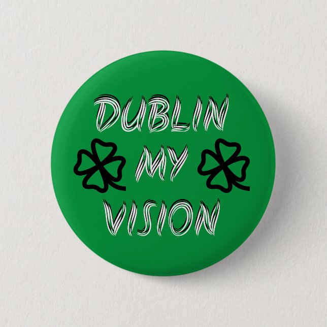 St. Patrick's Day Funny Humour Green 6 Cm Round Badge (Front)