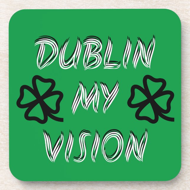 St. Patrick's Day Funny Humour Green Coaster (Front)