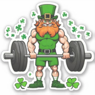 St. Patrick's Day Funny Leprechaun Barbell Gym