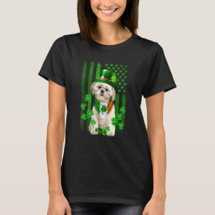 St Patrick's Day Funny Leprechaun Shih Tzu   T-Shirt