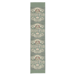 St Patrick's Day Funny Personalised Irish Pub Short Table Runner