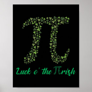 St Patricks Day Funny Pi Luck O' The Pi-rish Gifts Poster