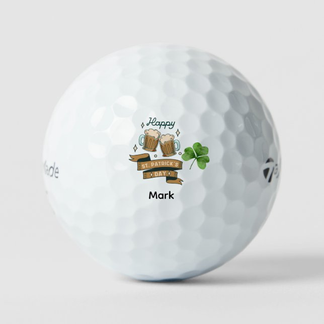 . St. Patrick's Day  funny saying with beer Golf Balls (Front)
