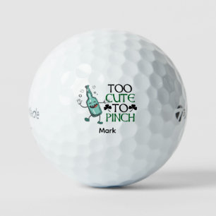. St. Patrick's Day funny saying with beer Golf Balls