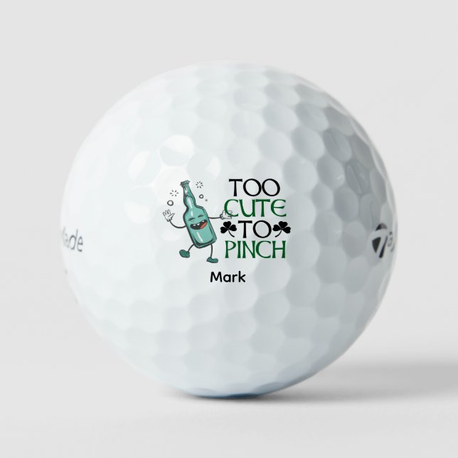 . St. Patrick's Day  funny saying with beer Golf Balls (Front)