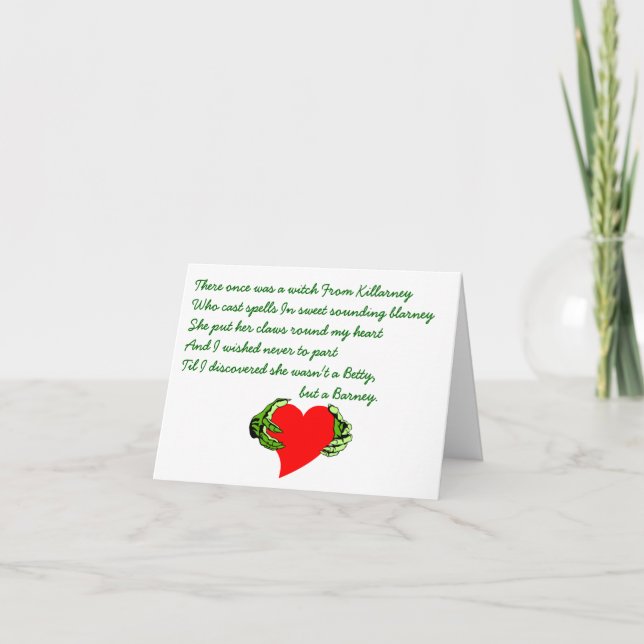 St Patrick's Day Gaelic Claddagh & CRC Limerick Card (Front)