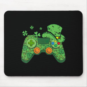 St Patricks Day Gamer  Irish Game Controller Gamin Mouse Pad