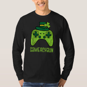 St Patricks Day Gamer  Irish Game Controller Gamin T-Shirt