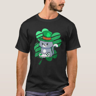 St Patricks Day Gamer Kids Boys Gaming Leprechaun T-Shirt