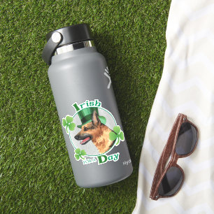 St. Patrick's Day German Shepherd Vinyl Sticker