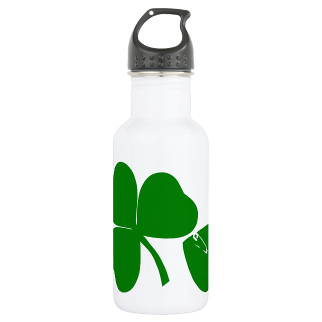 St Patrick's Day - Get Lucky 3 + 1 leaves = 4 532 Ml Water Bottle (Front)