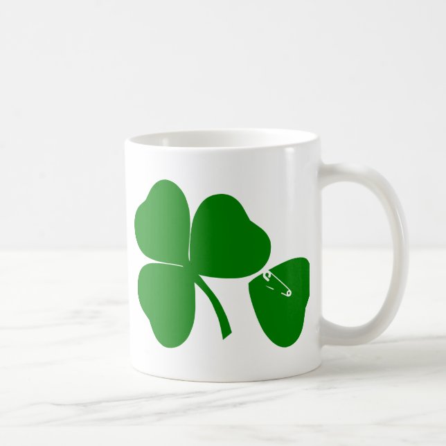 St Patrick's Day - Get Lucky 3 + 1 leaves = 4 Coffee Mug (Right)