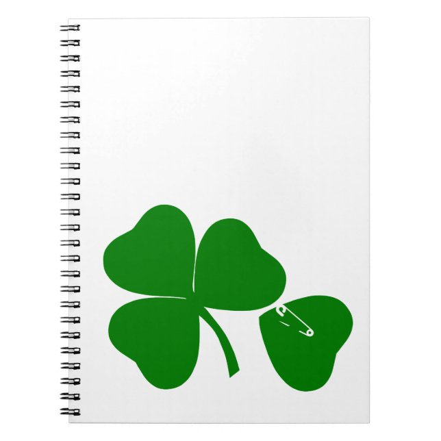 St Patrick's Day - Get Lucky 3 + 1 leaves = 4 Notebook (Front)