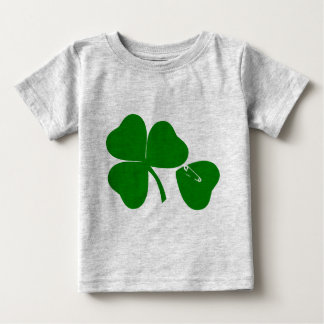 St Patrick's Day Get Lucky Safety Pin Baby Romper Baby T-Shirt
