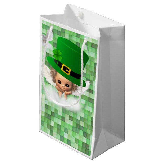 St. Patrick's Day Gift Bag Angel (Front Angled)