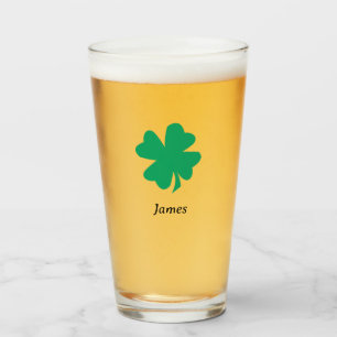 St Patrick's Day Gifts Favors Custom Name Monogram Glass
