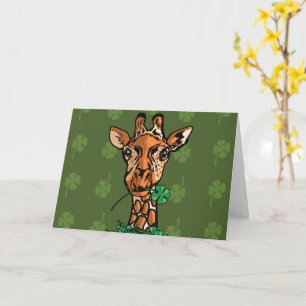 St. Patrick's Day Giraffe Card