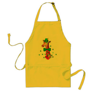 St. Patrick's Day Giraffe Standard Apron