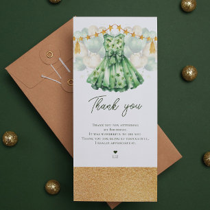 St Patrick's Day Girl Birthday Thank You Card