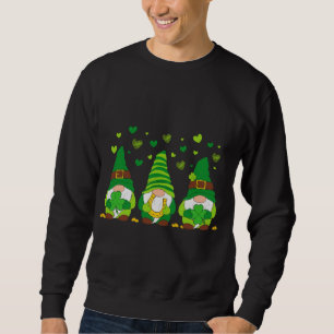 St. Patrick's Day Girl Gnomes With Bows and Clover Sweatshirt
