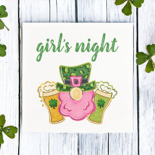 St Patrick's Day Girl's Night  Napkin