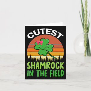 St Patricks Day Girls Toddler Cutest Shamrock In T Card