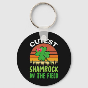 St Patricks Day Girls Toddler Cutest Shamrock In T Key Ring
