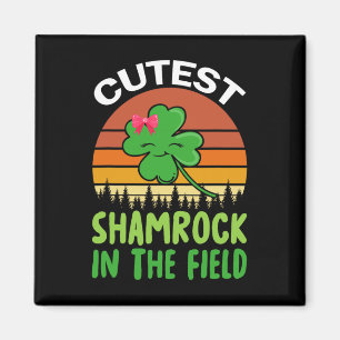 St Patricks Day Girls Toddler Cutest Shamrock In T Magnet