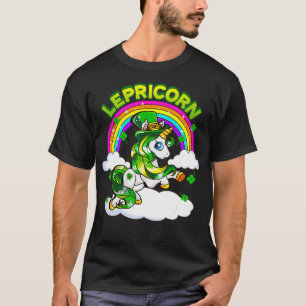 St Patricks Day Girls Unicorn Irish Lepricorn Wome T-Shirt