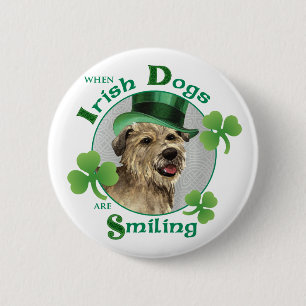 St. Patrick's Day Glen of Imaal Terrier 6 Cm Round Badge