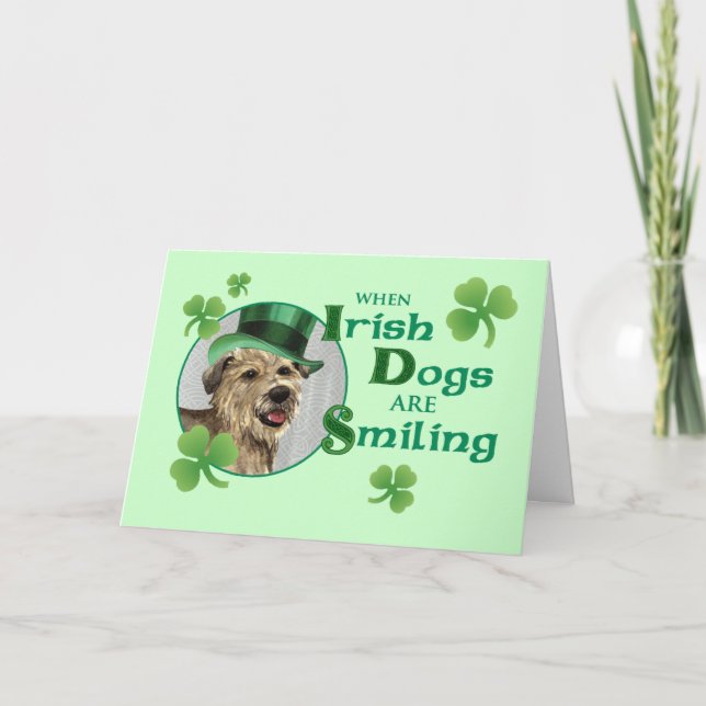 St. Patrick's Day Glen of Imaal Terrier Card (Front)