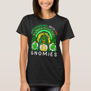 St Patricks Day Gnome Let Shenanigans Begin Shamro T-Shirt