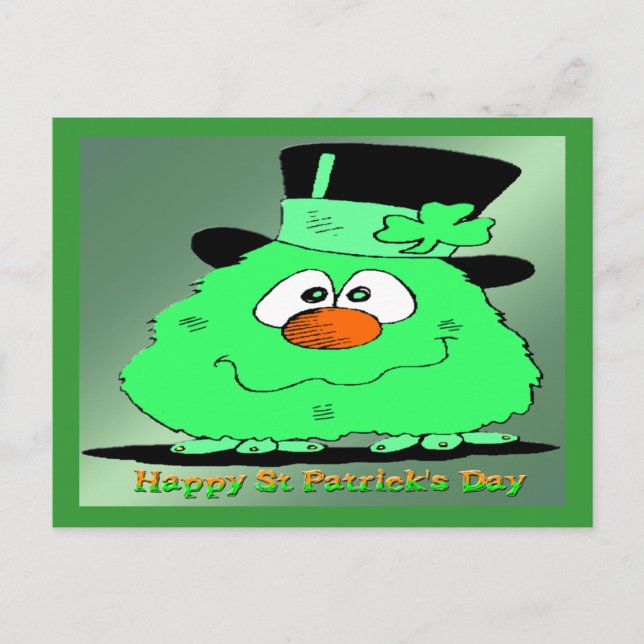 St Patrick's Day Gnome Postcard (Front)