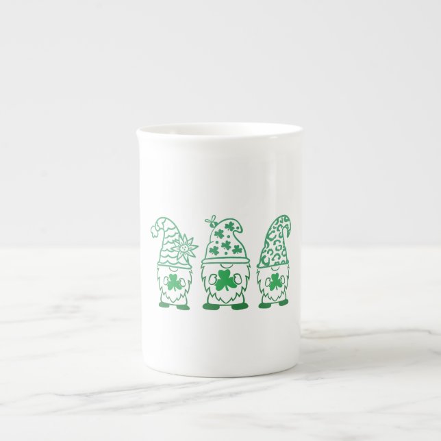 St. Patrick's Day Gnomes-60682 Bone China Mug (Front)